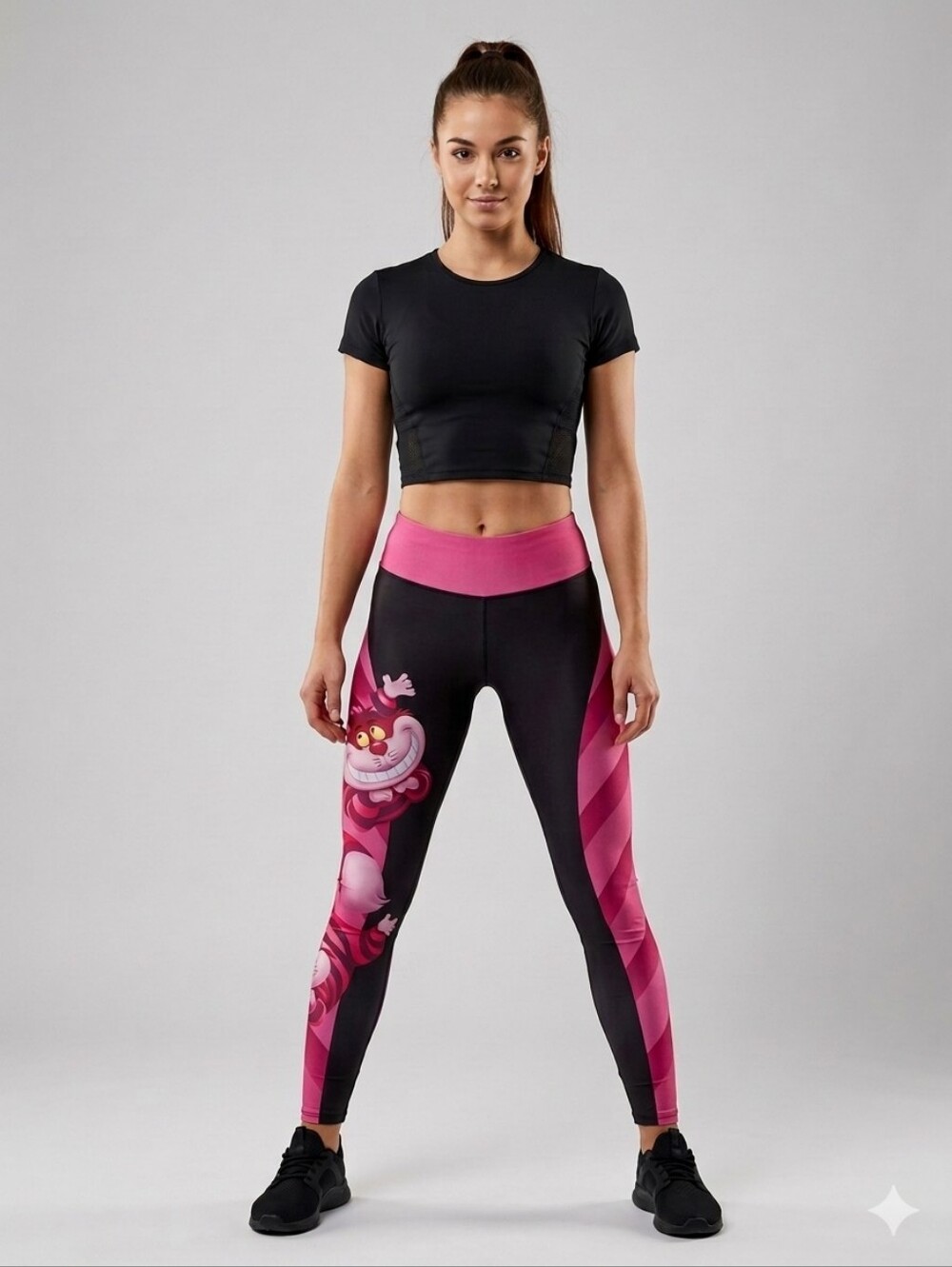 Cheshire Cat Fitness Workout Loungewear Costume Spandex Leggings, Jrs L (11/13)